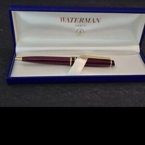 Waterman Paris Expert II Burgundy Lacquer Ballpoint Pen Vintage NIB